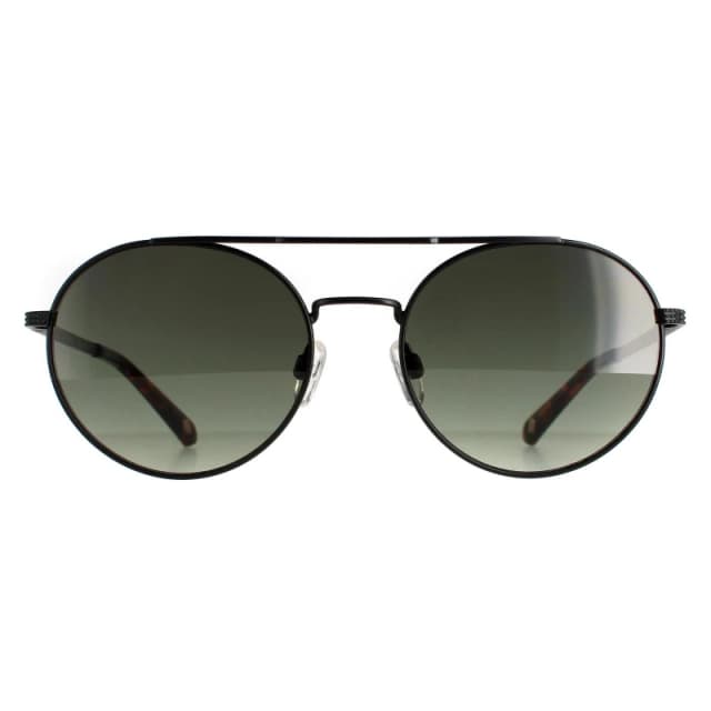 Ted Baker Round Black Grey TB1531 Warner Sunglasses Black