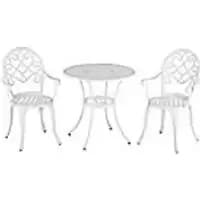 OutSunny Outdoor Furniture Bistro Set White