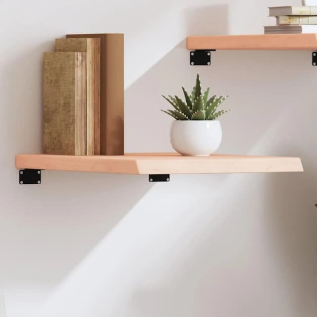 VIDAXL Wall Shelf 40x50x(2-4) cm Untreated Solid Wood Oak vidaXL 8720845812348