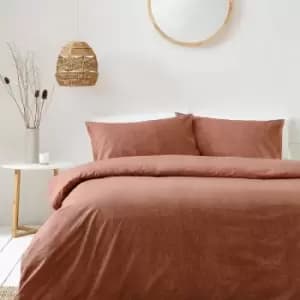 The Linen Yard Claybourne Duvet Cover Set (Double) (Pecan)