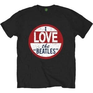 The Beatles - I love The Beatles Unisex Small T-Shirt - Black