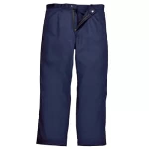 Biz Weld Mens Flame Resistant Trousers Navy Blue 4XL 32"