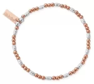 ChloBo MBDSP Mixed Metal Dainty Sparkle Bracelet Rose Gold Jewellery