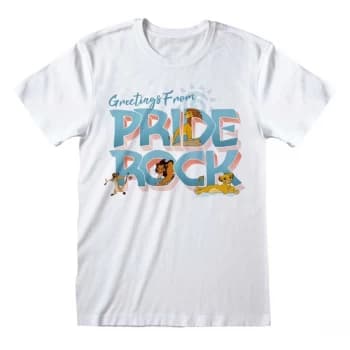 Lion King Classic - Greetings From Pride Rock Unisex Large T-Shirt - White