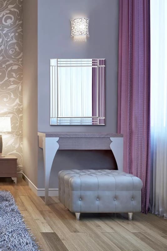 Mirroroutlet Milton All Glass Bevelled Mirror 68 X 58Cm