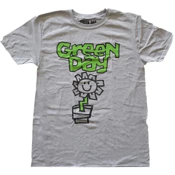 Green Day - Flower Pot Unisex Small T-Shirt - Grey