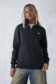 Dickies Black Oakport Quarter-Zip Sweatshirt - Black L at Urban Outfitters