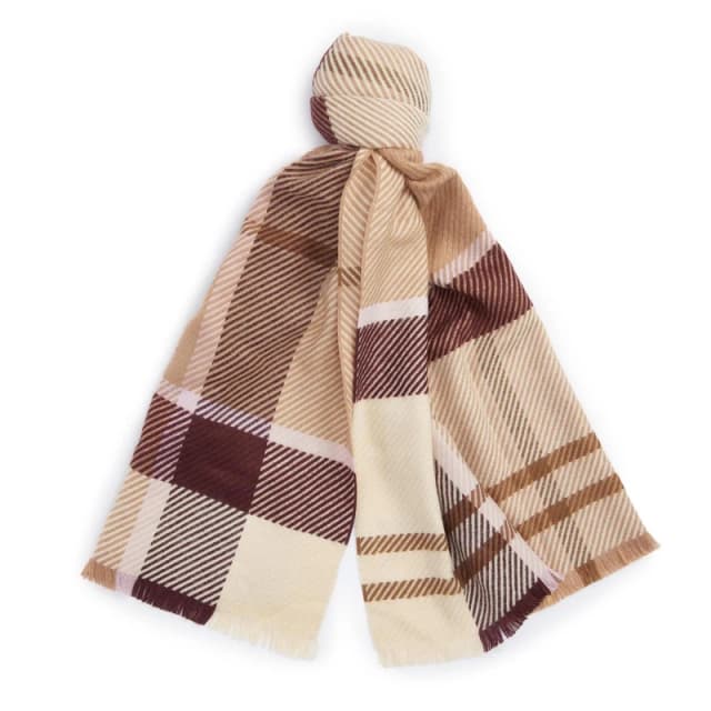 Barbour Blair Tartan Intarsia-Knit Scarf female LSC0308PU51