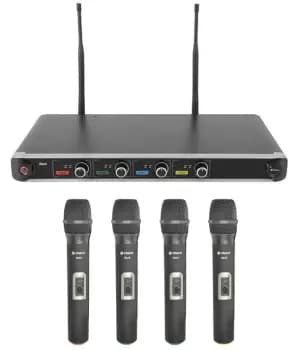 Quad UHF Handheld Wireless Mic Systems