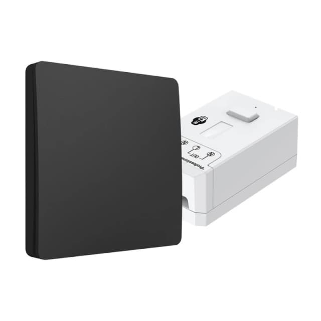 ENER-J 1 Gang Wireless Kinetic Switch Black with 100W RF WiFi Dimmable Black Unisex