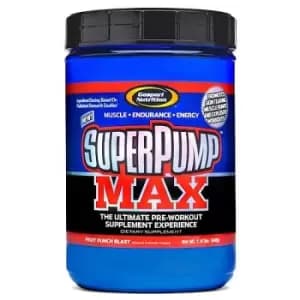 SuperPump Max 40 serv- 640g-Blue Raspberry Bodybuilding Warehouse Gaspari