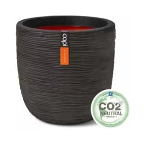 Planter ball Rib NL 35x34 dark brown