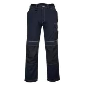 Portwest Mens PW3 Work Trousers (32R) (Navy/Black)