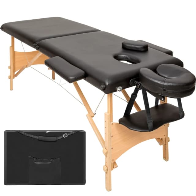 tectake Massage Table Freddi in Black Unisex