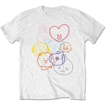 BT21 - Faces Unisex Large T-Shirt - White