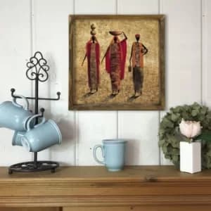 MZM422 Multicolor Decorative Framed MDF Painting