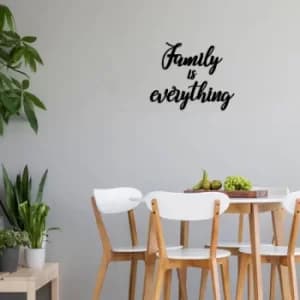 Family Is Everything Black Decorative Wooden Wall Accessory