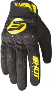 Shot Drift Spider Motocross Gloves, black-yellow, Size 2XL, black-yellow, Size 2XL