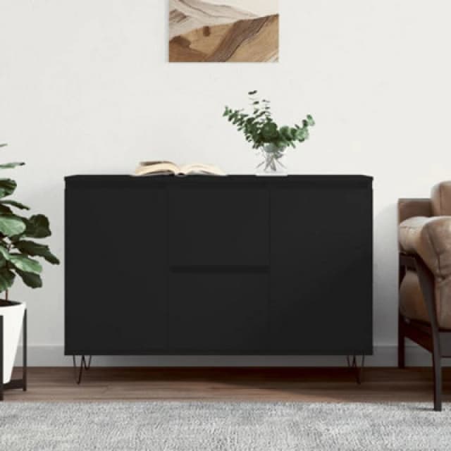 VIDAXL Sideboard Black 104x35x70cm Engineered Wood Vidaxl 8720845907846