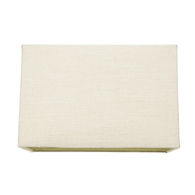 Happy Homewares Large Rectangular Cream Linen Fabric Lamp Shade For Table And Floor Lamp Bases