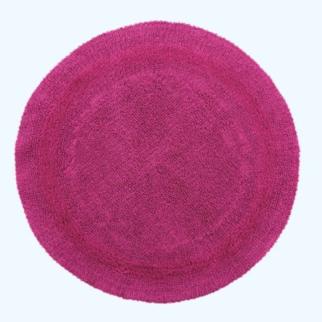 Homescapes Luxury Reversible Round Bath Mat - Raspberry