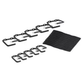 Cable Management Rings - Black - 590g - 10 pc(s) - 241mm - 165mm - 51 mm