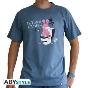 Lapins Cretins - Throne Mens X-Small T-Shirt - Blue