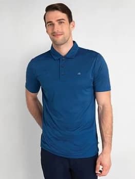 Calvin Klein Golf Shadow Stripe Polo - Blue Size L, Men