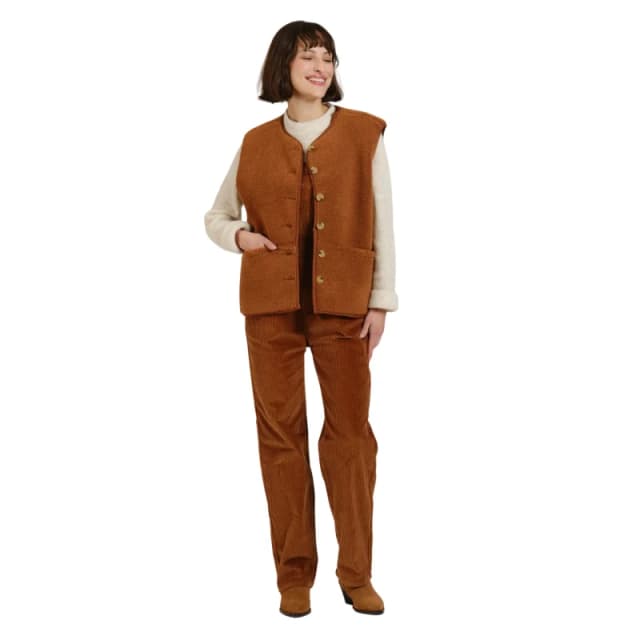 F.A.M. Paris Sleeveless jacket For Her F.A.M. Paris Vita Marron Female XS LV 18 GL-CARAMEL