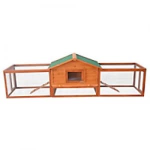 PawHut Rabbit Cage Golden red 790 mm x 3090 mm x 860 mm
