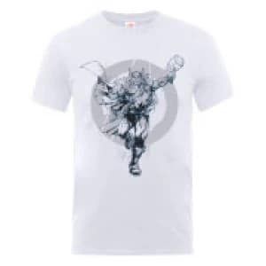 Marvel Avengers Assemble Thor Circle T-Shirt - White - L