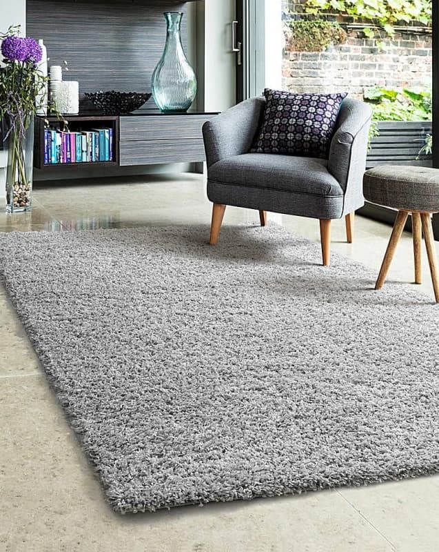 Homemaker Jazz Shaggy Cosy Rug Silver 80X150 JB42141