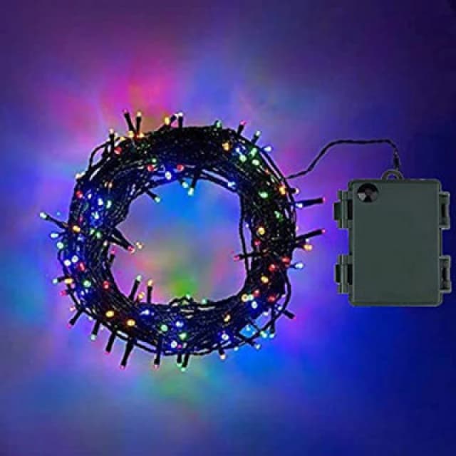 Shatchi 50 Multicolour Leds Battery Operated Fairy Lights Waterproof 8 Changing Modes Timer