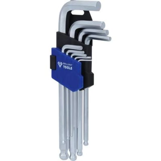 BRILLIANT TOOLS Brilliant Tools BT045009 Allen key set 1.5 mm, 2 mm, 2.5 mm, 3 mm, 4 mm, 5 mm, 6 mm, 8 mm, 10 mm 9 Piece BT045009