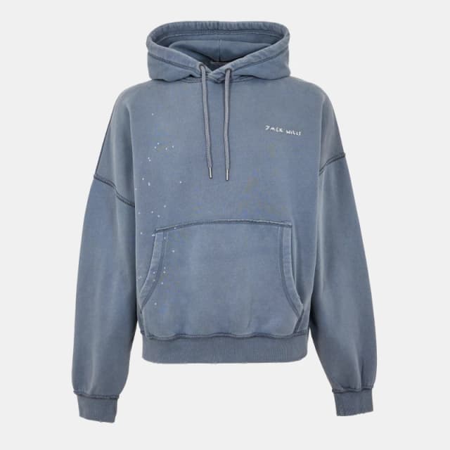 Jack Wills Mens Micro Logo Popover Hoodie Night Sky male M