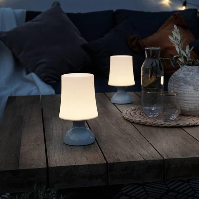 ValueLights Pair of Colmar Grey Touch Table Lamp White Shade Grey unisex