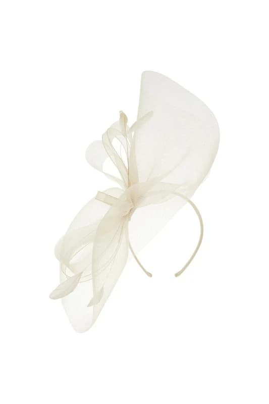 Accessorize Womens 'Rhea' Oversized Bow Fascinator Headband in Ivory Ivory Female One Size
