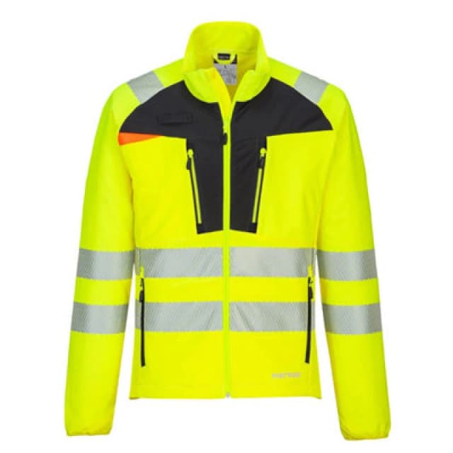 Portwest DX4 Mens Hi Vis Zip Pocket Base Layer Top DX481YBR4XL Colour: Yellow / Black
