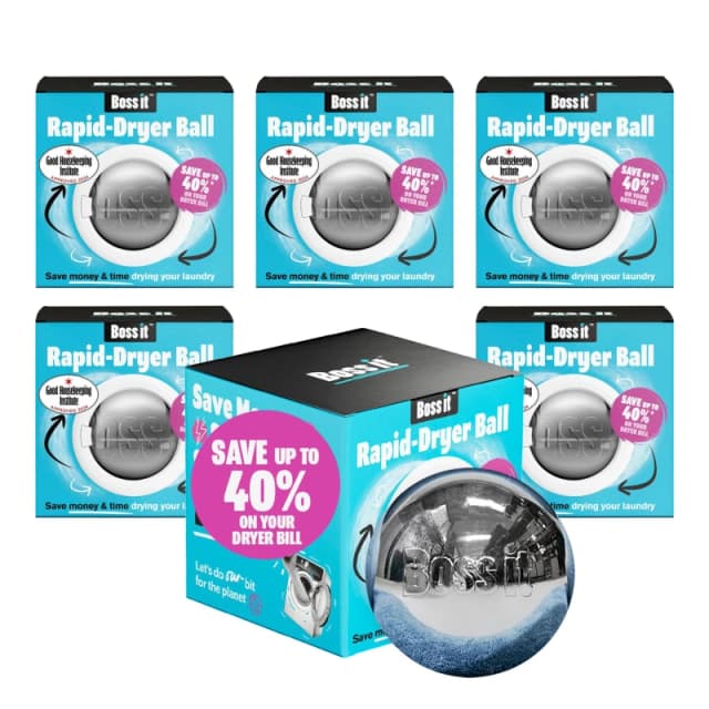 Boss It Rapid Dry Tumble Dryer Ball Metallic Silver