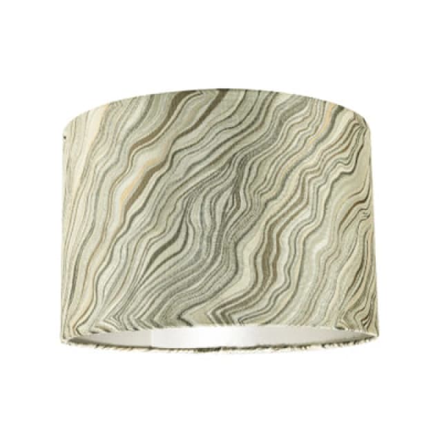 Happy Homewares Modern Textured Silver And Gold Jacquard Lamp Shade With Wavy Design