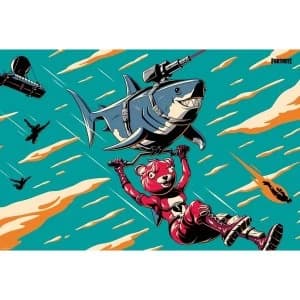 Fortnite Laser Shark Poster