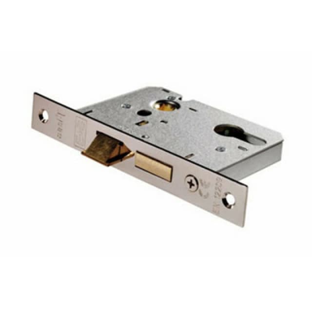 Loops 76mm Contract Euro Profile Sashlock Square Forend Nickel Plated Door Latch Metallics unisex