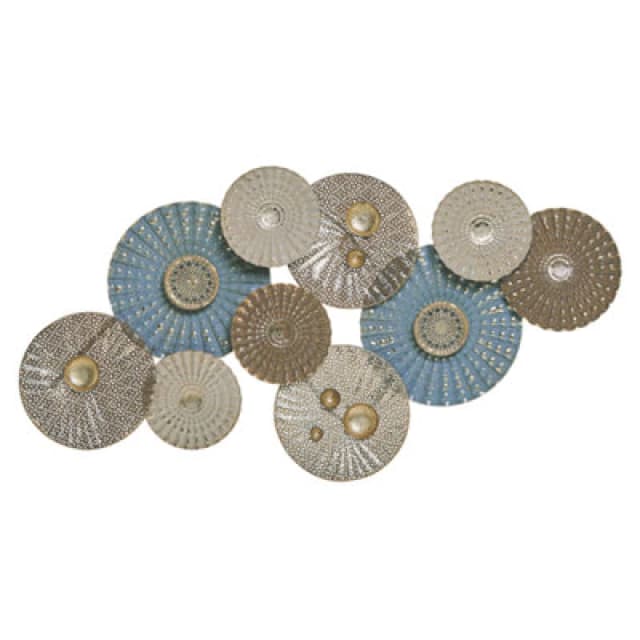 Beliani Wall Decor Hassium Metal 48cm Blue