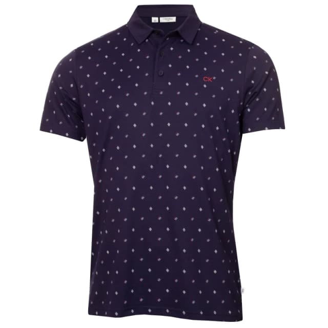 Calvin Klein Golf Mens Short Sleeve Performance Polo Shirt Eveningb male Small