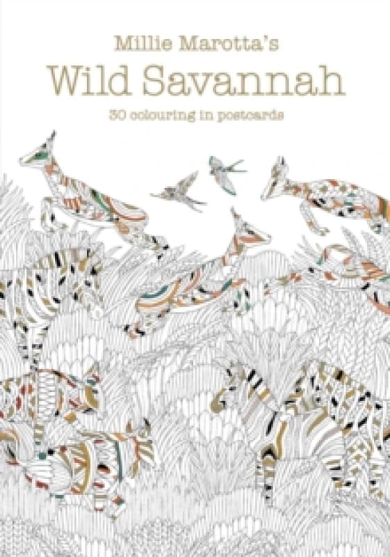 Millie Marotta's Wild Savannah Postcard Book : 30 beautiful cards for colouring in Postcard book or pack