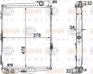 x1 Behr Heat Exchanger 8MK376711-274 Genuine replacement part for Car Made in CN