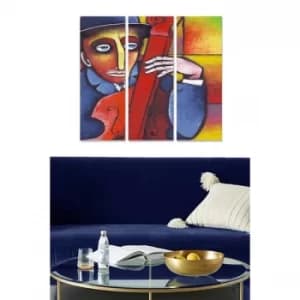 MDF6332119 Multicolor Decorative MDF Painting (3 Pieces)