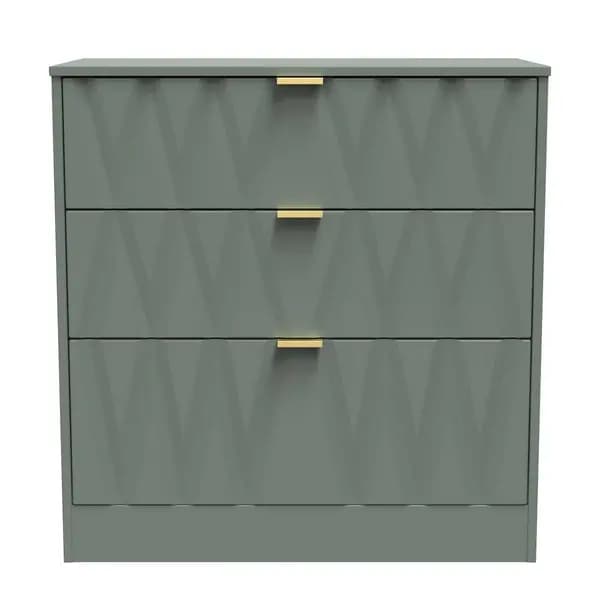 Welcome Furniture Ready Assembled Las Vegas 3 Drawer Deep Chest In Reed Green LVF049RGRG