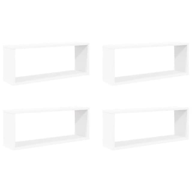 VIDAXL Vidaxl - Wall Cube Shelf 4 pcs White 60x15x23cm Engineered Wood 8720286595527