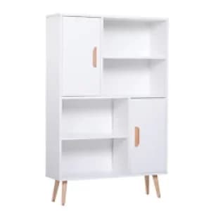 Homcom Sideboard Bookshelf with Two Doors White